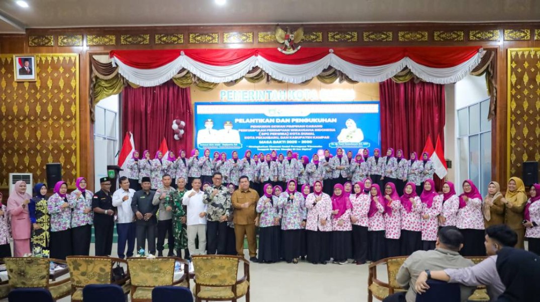 Wujudkan Perempuan Tangguh dan Mandiri, DPC Perwira Dumai–Pekanbaru–Kampar Dikukuhkan