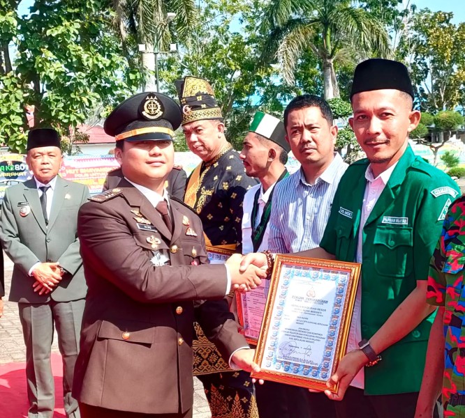 Gus Taqin Ketua GP Ansor Meranti Raih Penghargaan Polri, Tegaskan Komitmen Jaga Kamtibmas dan Ketahanan Pangan
