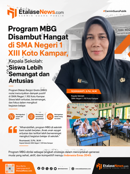 Program MBG Disambut Hangat di SMA Negeri 1 XIII Koto Kampar, Kepala Sekolah: Siswa Lebih Semangat dan Antusias