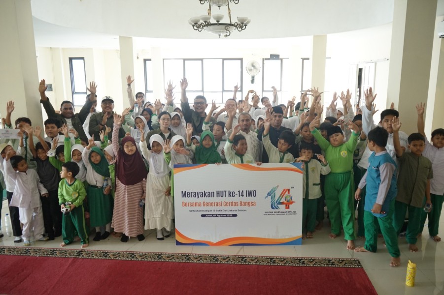 Rayakan HUT ke-14 IWO Bersama Generasi Cerdas Bangsa di SD Muhammadiyah 16 Bukit Duri
