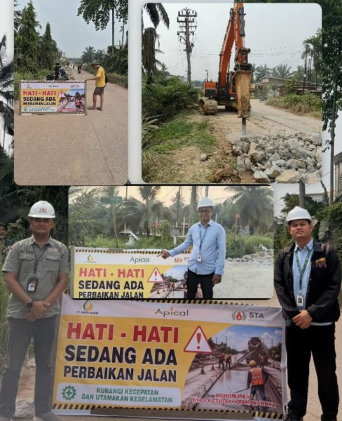 Tiga Perusahaan di Dumai Salurkan Dana CSR untuk Perbaiki Jalan PU Lama di Lubuk Gaung