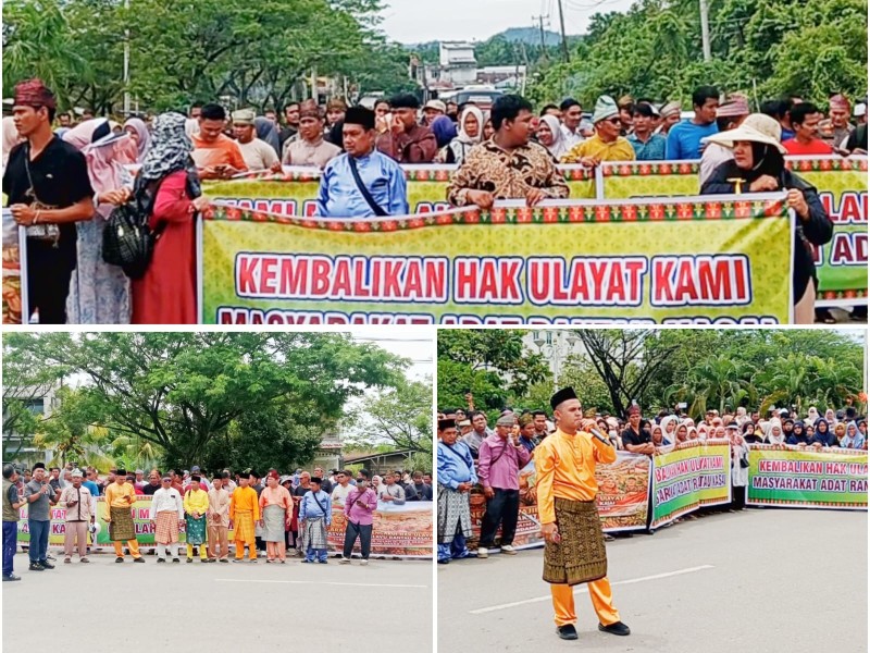 Ribuan Warga Adat Rantau Kasai Aksi Damai, Tuntut Hak Ulayat dan Keadilan Hukum