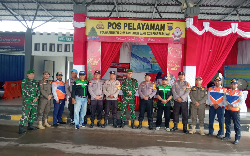 Kodim 0320 Dumai Bersinergi Amankan Arus Mudik Natal dan Tahun Baru di Terminal AKAP