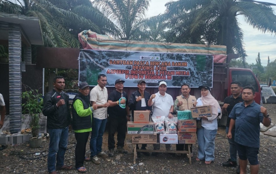 Ratusan Petani Binaan PTPN IV Galang Donasi Bantu Korban Bencana Aceh