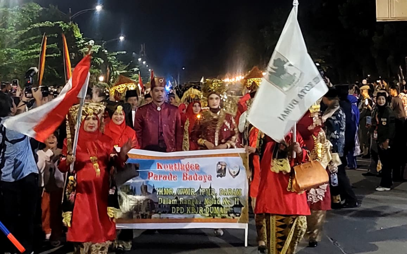 Dandim Dumai Hadiri Milad ke-2 KBJR, Ratusan Warga Padati Parade Budaya Minangkabau