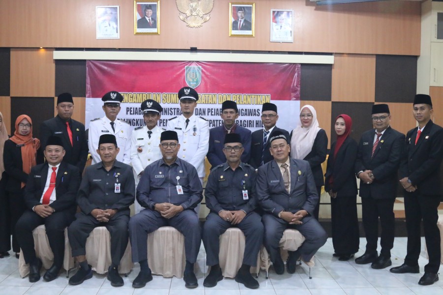 Bupati Inhil Lantik 19 Pejabat Administrator dan Pengawas