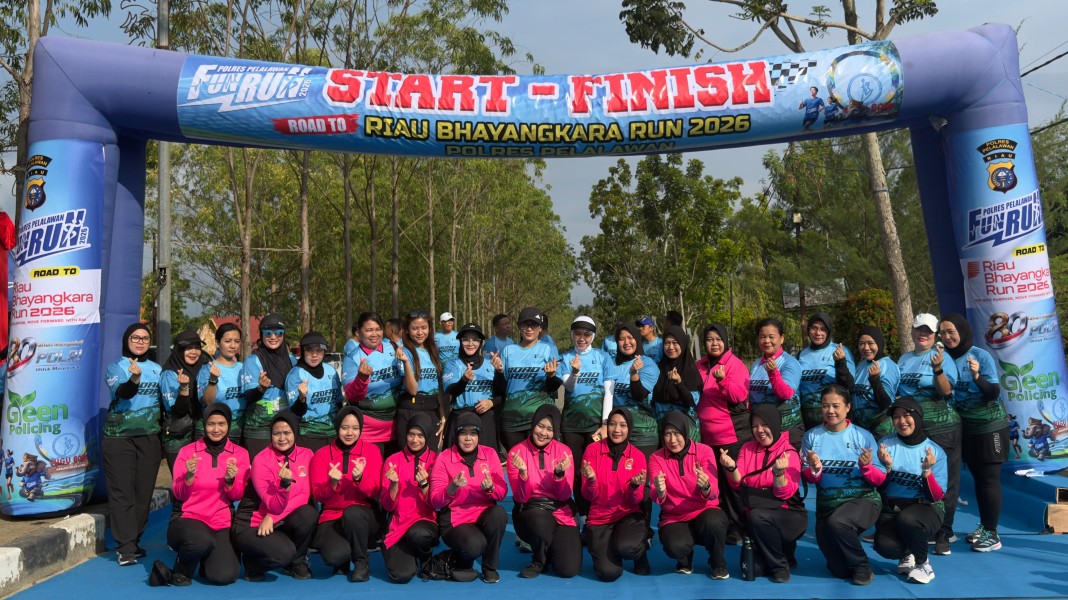800 Pelari Padati Bhakti Praja, Fun Run Polres Pelalawan Panaskan Road to RBR 2026