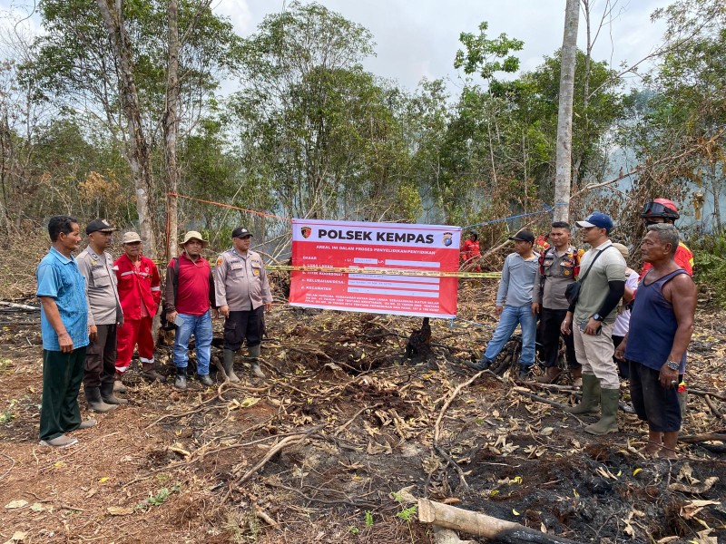 Terbakar 5 Hektare Lahan Gambut di Kempas, Pria Asal Inhil Ditangkap Polisi