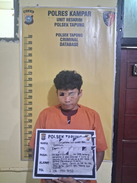 Warga Desa Pantai Cermin Ditangkap Polsek Tapung, Temukan Sabu-sabu 2 Gram Dari Pelaku