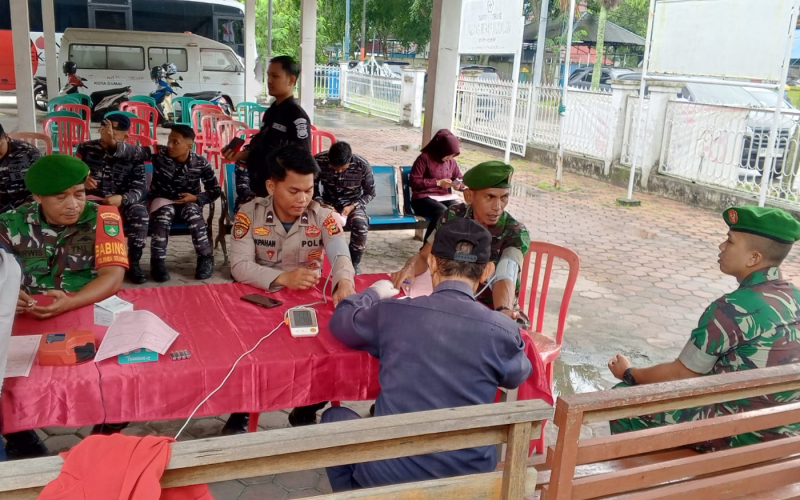 Kodim Dumai Ikut Sukseskan Donor Darah Serentak dalam Rangka Hari Jadi Humas Polri ke-74