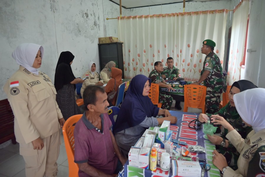 Bakti Sosial Kesehatan Kodim 0102/Pidie Disambut Antusias, Warga Nikmati Layanan Medis Gratis