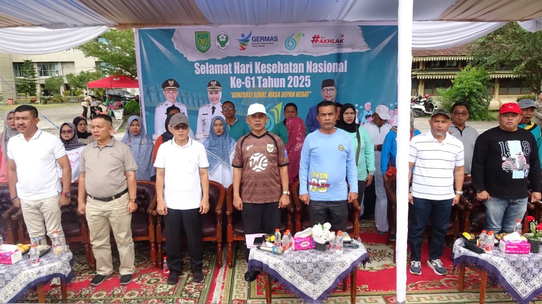 Peringati HKN ke-61, Pemkab Inhil Gelar Senam Sehat dan Pemeriksaan Kesehatan Gratis