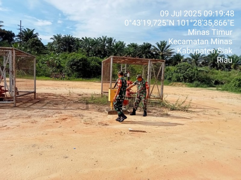 Babinsa Koramil 03/Minas Giatkan Patroli dan Komsos dalam Penguatan Binter SKK Migas PT. PHR
