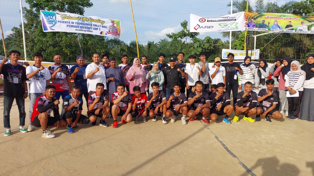 Turnamen Voli Pemuda Meranti Cup I Resmi Dibuka, Camat Minas Apresiasi Peran Pemuda Bangkitkan Olahraga