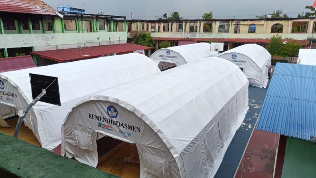 Siswa SMAN 1 Tebing Tinggi akan Belajar di Tenda Bantuan Kemendikdasmen