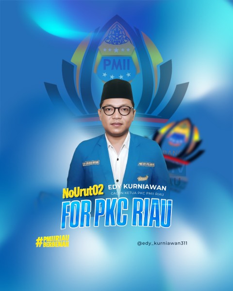 Edy Kurniawan calon ketua PKC PMII Riau dengan tagline : BERBENAH, Edy bisa Edy tau caranya