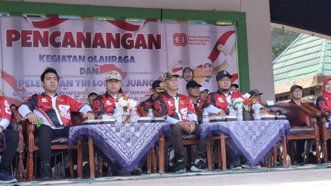 Pasi Ops Kodim 0314/Inhil Hadiri Pencanangan Tri Lomba Juang HUT ke-80 RI di Tembilahan