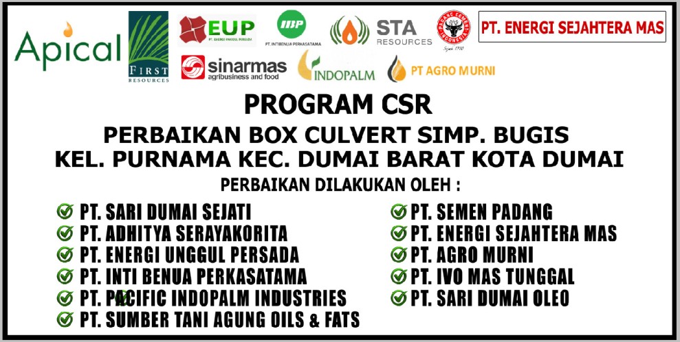 Pabrik Sawit di Sungai Sembilan Kompak Bantu Perbaikan Box Culvert, PT Eco Oils Jaya Indonesia Dinilai Abai