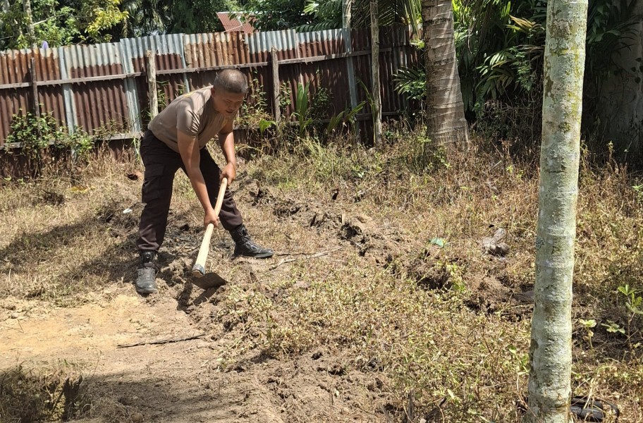 Polsek Minas Cek Calon Lahan Jagung Pipil Program Ketahanan Pangan Kuartal II