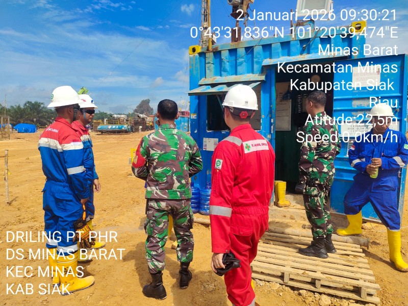 Babinsa Serda Mayus Maruli Patroli Penguatan Binter SKK Migas di Minas Field