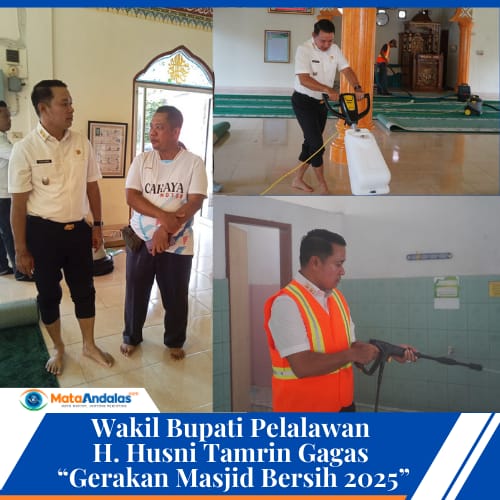 Wakil Bupati Pelalawan H. Husni Tamrin Gagas “Gerakan Masjid Bersih 2025
