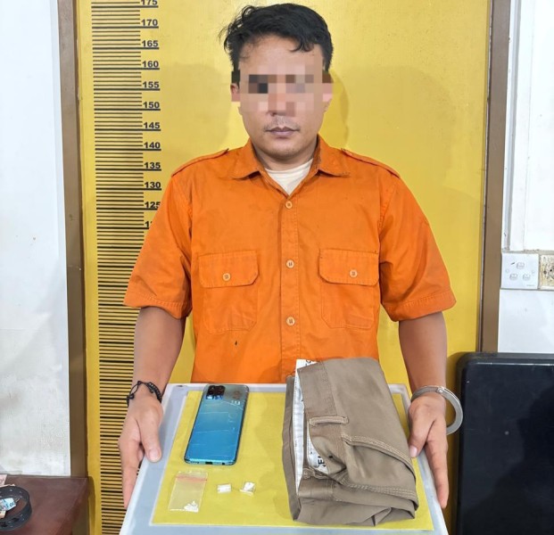 Simpan Tiga Paket Sabu di Saku Celana, Warga Pangkalan Kasai Diciduk Satres Narkoba