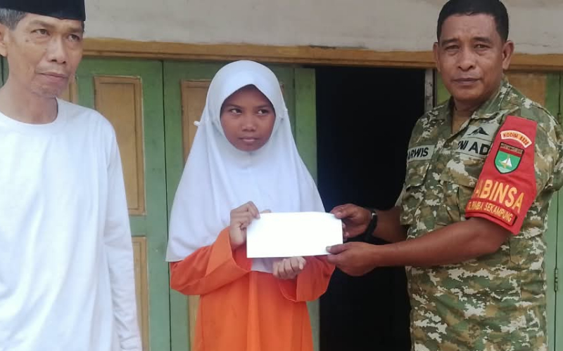 Peduli Sesama, Kodim 0320/Dumai Salurkan Bantuan bagi Anak Yatim dan Piatu