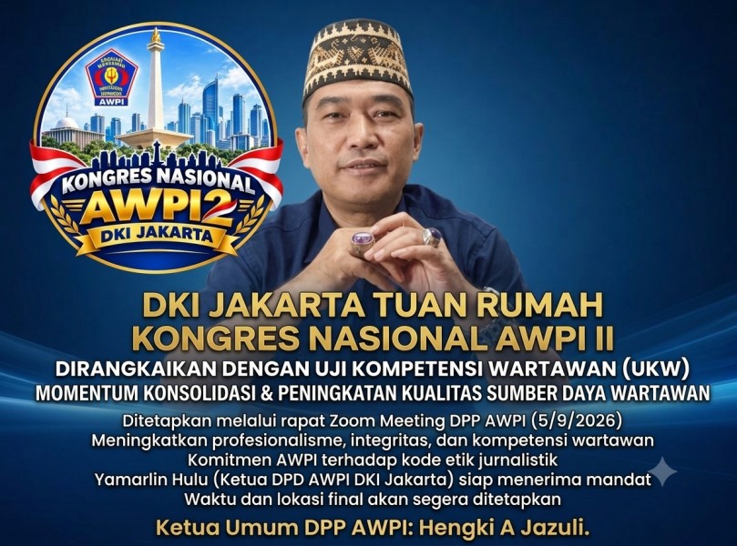 DKI Jakarta Resmi Jadi Tuan Rumah Kongres Nasional AWPI II, Dirangkaikan Langsung dengan UKW