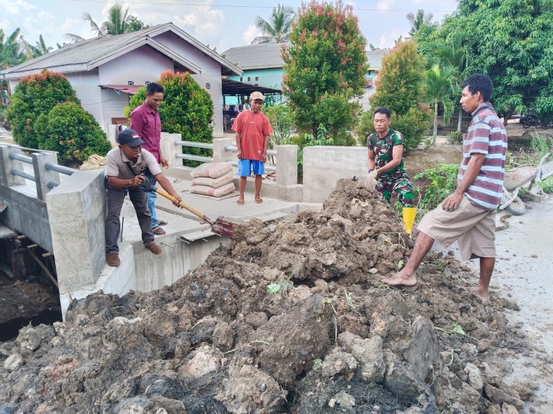 Masuki Tahap Finishing, Pembangunan Jembatan Beton Kodim 0320/Dumai Berjalan Lancar