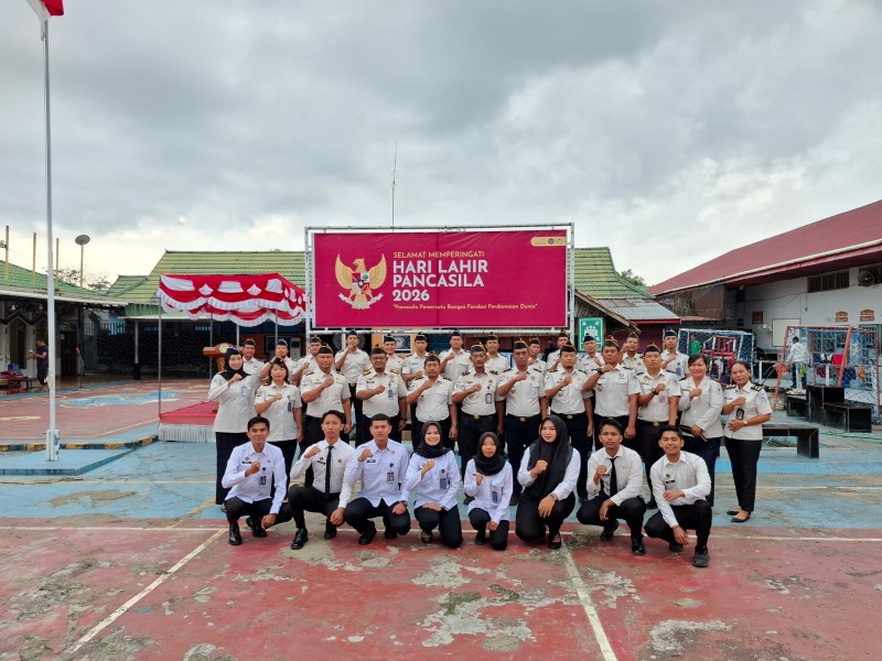 Lapas Tembilahan Gelar Upacara Peringatan Hari Lahir Pancasila Tahun 2026