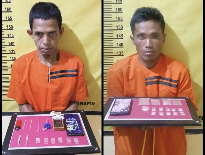 Dalam Tiga Jam Polsek Rengat Barat Bekuk Dua Penjahat Narkotika