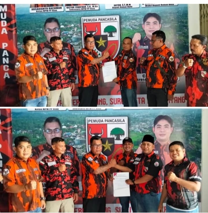 Ketua MPC Pemuda Pancasila Rohul Kukuhkan PAC Konto Darussalam dan Bangun Purba Periode 2026–2029