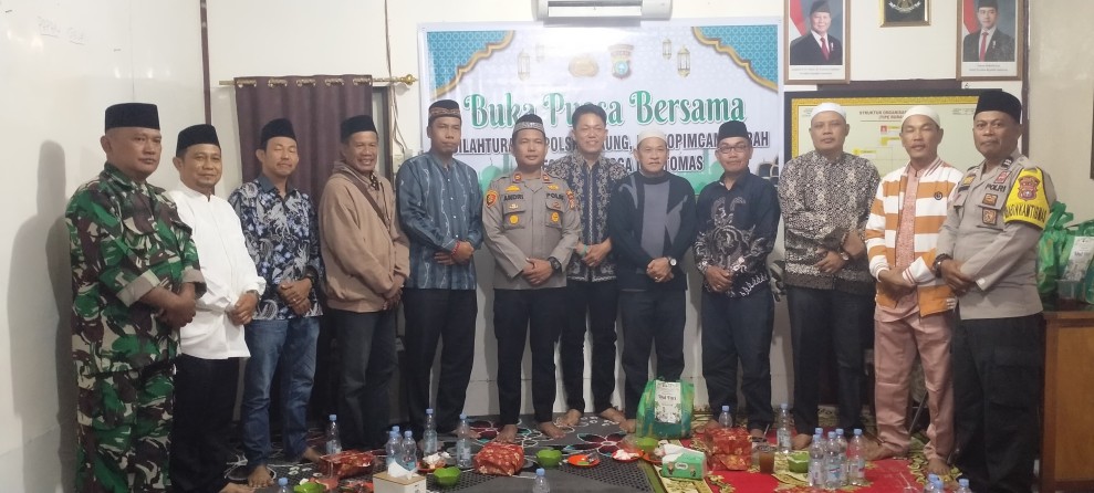 Polsek Gaung Gelar Buka Puasa Bersama Forkopimcam dan Kades