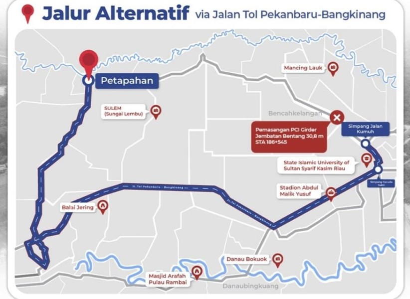 Jalan Garuda Sakti akan Ditutup Total, Catat Tanggal dan Jam Pengalihan Lalin