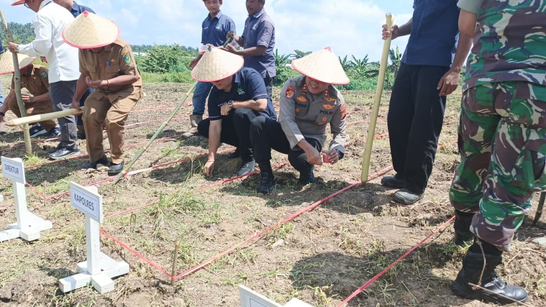 Kapolres Inhu Pimpin Penanaman Jagung Bersama PT PAS, Wujud Nyata Ketahanan Pangan