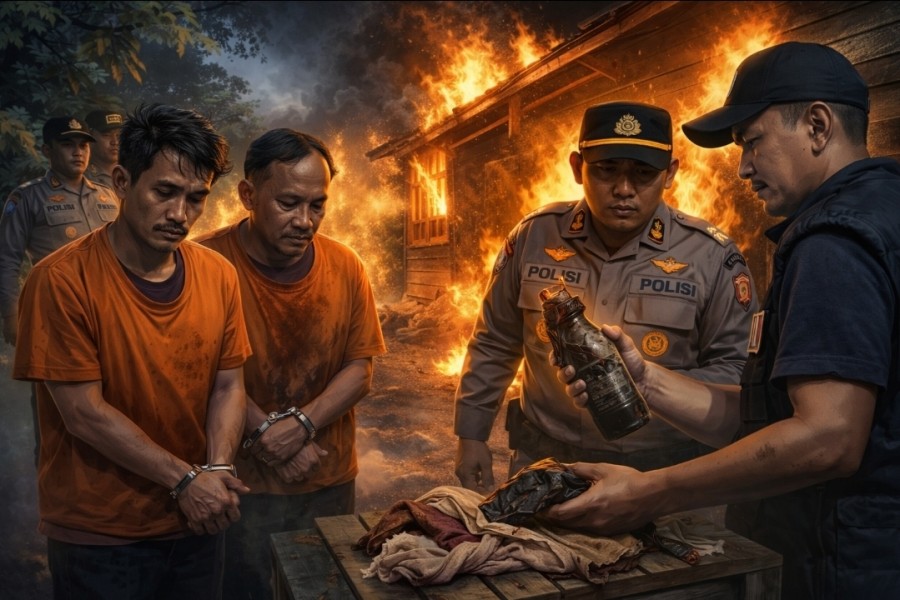 Rumah Warga Sri Gading Dibakar, Polisi Ringkus Dua Pelaku