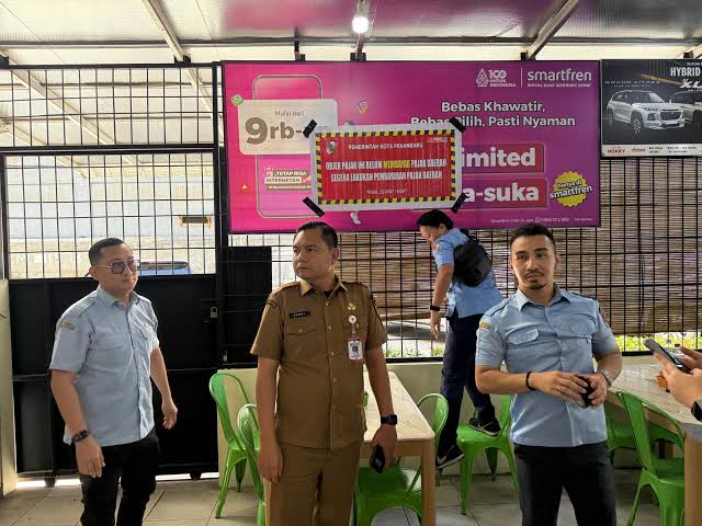Bapenda Pekanbaru Tindak Warkop dan Restoran yang Tidak Bayar Pajak Reklame