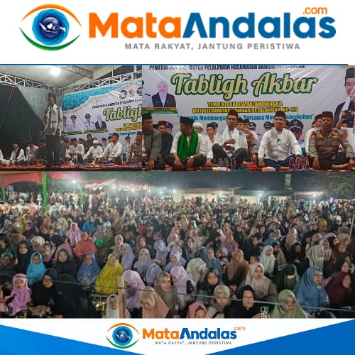 Kapolres dan Wakil Bupati Hadiri Tabligh Akbar UAS, Ribuan Warga Padati Lapangan Bandar Petalangan