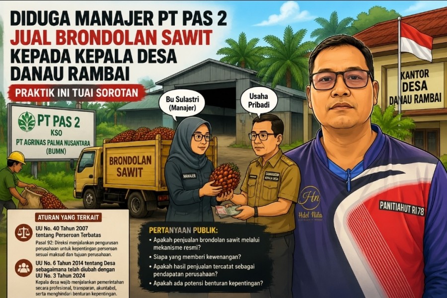 Diduga Manajer PT PAS 2 KSO Agrinas Jual Brondolan Sawit kepada Kepala Desa Danau Rambai, Mekanisme Penjualan Dipertanyakan
