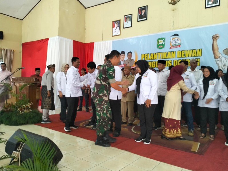 TNI Siap Bersinergi, Danramil Kapten Arh Aguswanto Hadiri Pelantikan Tani Merdeka Indonesia Siak di Minas