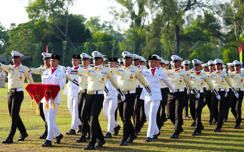 Formasi Angka 80 Warnai Upacara HUT RI di KPI Dumai, Simbol Tekad Insan Kilang Menjaga Energi Bangsa