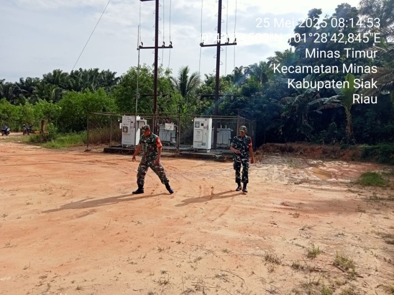 Patroli Penguatan Binter SKK Migas PT. PHR Sektor Korem 031/WB Sukses Dilaksanakan di Minas