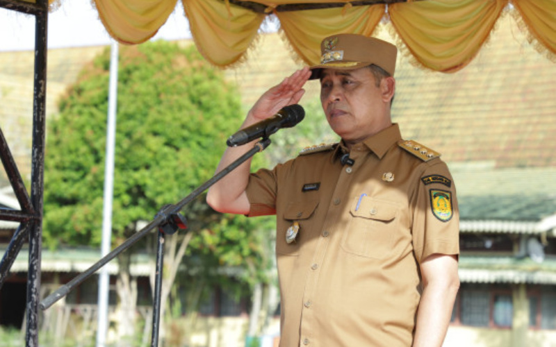 Pemkab Inhil Gelar Apel Gabungan Pengantar Tugas Bupati dan Wakil Bupati