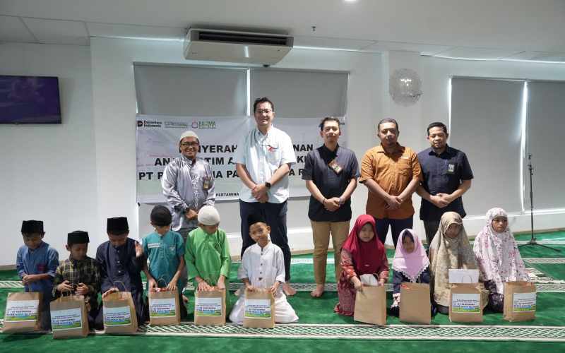 Wujud Nyata Komitmen Sosial, Pertamina Patra Niaga Kilang Dumai Santuni Anak Yatim Ring 1