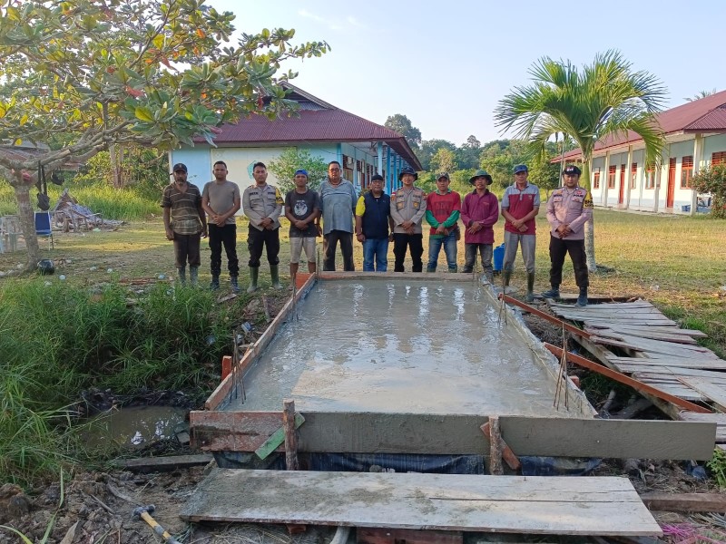 Jembatan Merah Putih Presisi Polres Meranti Hampir Rampung