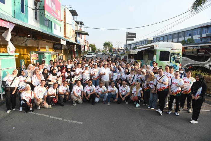 BRK Syariah Grebek Pasar Cahaya Garden Batam, Jemput Calon Nasabah Baru