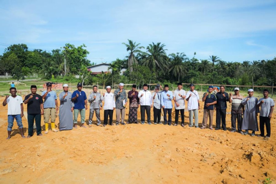 Peletakan Batu Pertama Masjid Shobahah, Wakil Wali Kota Dumai Ajak Masyarakat Perkuat Sinergi