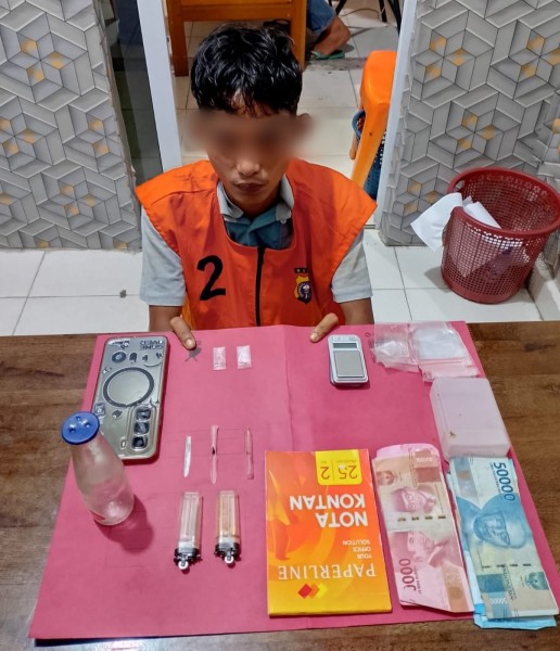 Polsek Sungai Apit Tangkap Pengedar Sabu di Teluk Masjid, Satu Bandar Masih Buron