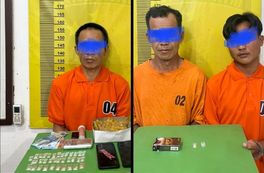 Kasus Narkoba, Polsek Batang Gansal Grebek Warung Sate Kambing dan Kejar Pemasok Sampai ke Inhil