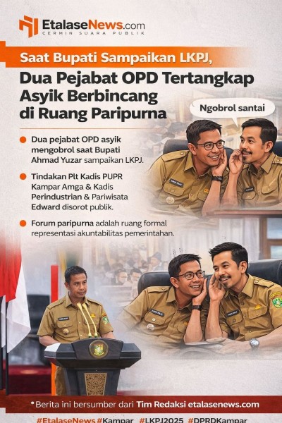Saat Bupati Sampaikan LKPJ, Dua Pejabat OPD Tertangkap Asyik Berbincang di Ruang Paripurna